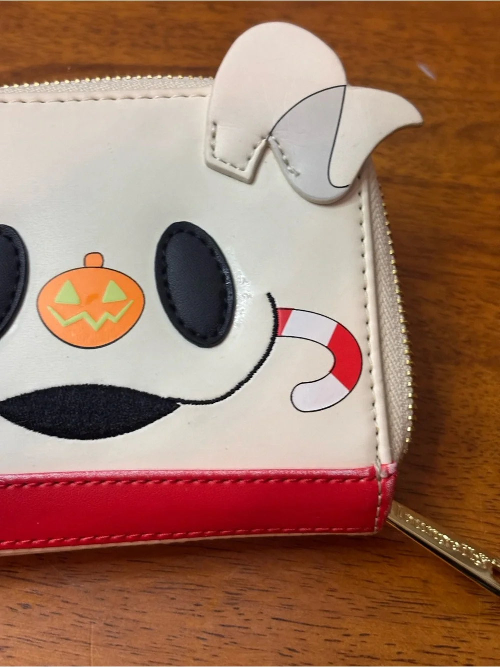 Disney Nightmare Before Christmas Zero Candy Cane Glow In The Dark Wallet
